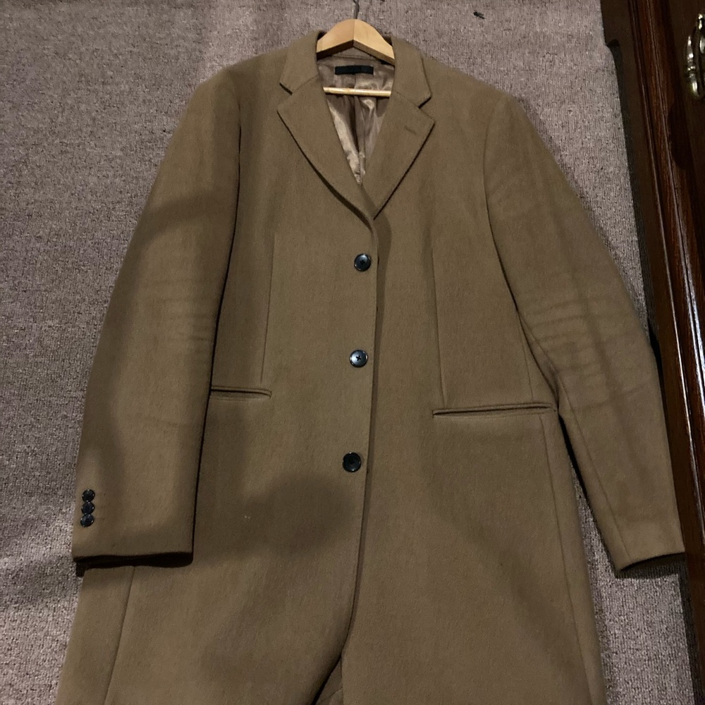 Tan overcoat